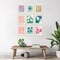 Flower Market Poster, Minimalist Floral Flower Market Wall Art, Colorful Abstract Aura Posters for Room Aesthetic, Aura Gradient Spiritual Affirmation Canvas Art Prints for Bedroom Boho Wall Decor(8x10inch, Unframed)